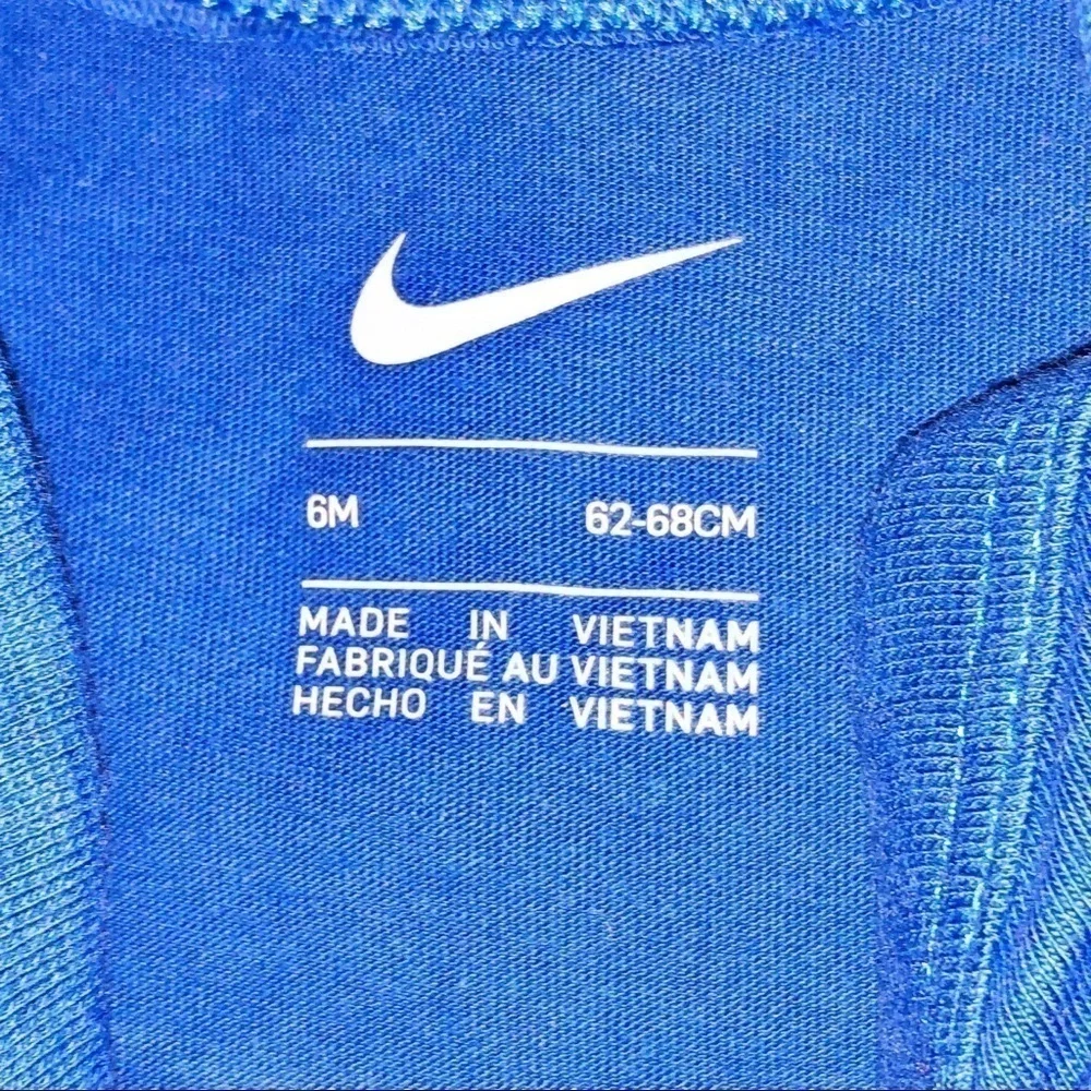 NWT Nike Blue  “I Have Arrived” Long Sleeve Onesie Size 6M